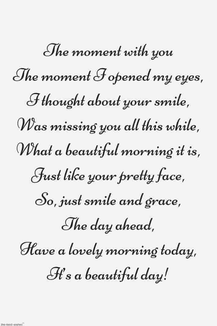 good morning beautiful poem for her